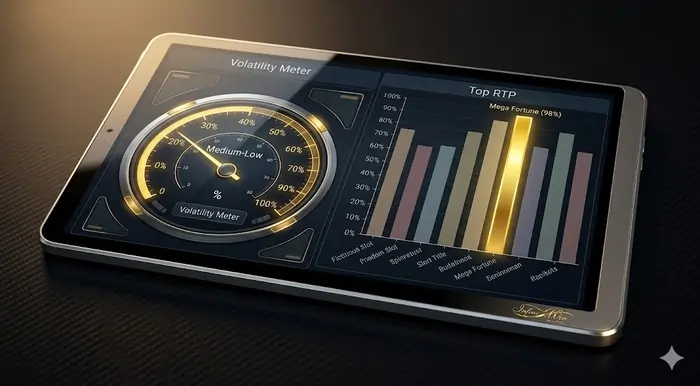 Expert Malaysia Slots Guide visualization of slot volatility and high RTP metrics for secure real money gaming in 2026.