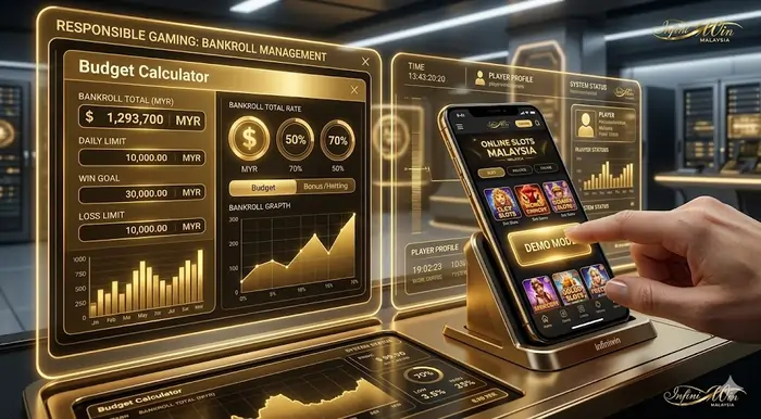Expert beginner slot strategy Malaysia showing bankroll management tools and free slot game practice modes.