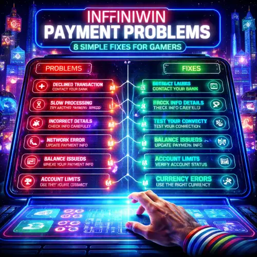 Infiniwin payment problems, how to fix Infiniwin payment issues, Infiniwin withdrawal not working